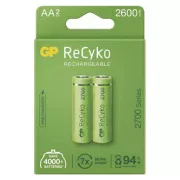 Újratölthető akkumulátor, AA (HR6), 1.2V, 2600 mAh, GP, papírdoboz, 2 db, ReCyko