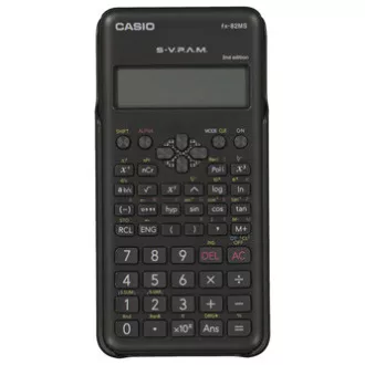 Casio számológép FX 82 MS 2E, fekete, iskolai számológép kétsoros kijelzővel Casio számológép FX 82 MS 2E, fekete, iskolai számológép kétsoros kijelzővel