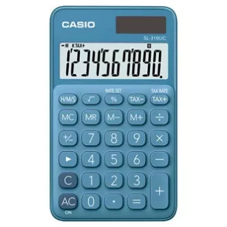 Casio számológép SL 310 UC BU, kék, tíz számjegy, kettős tápegység