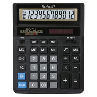 Rebell számológép RE-BDC712GL BX, arany, asztali, 12 számjegyes, 12 számjegyű