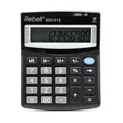Rebell számológép RE-SDC412 BX, fekete, asztali, 12 számjegyes, 12 számjegyű