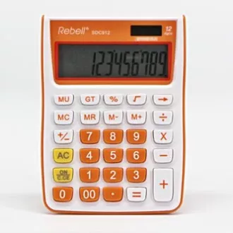 Rebell számológép RE-SDC912OR BX, narancssárga, asztali, 12 számjegyű