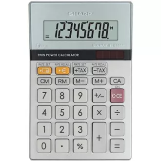 Sharp számológép EL-330ER, ezüst, zsebszámológép, nyolc számjegyű