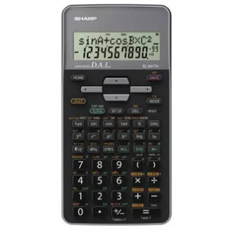 Sharp számológép EL-531THGY, fekete, iskola