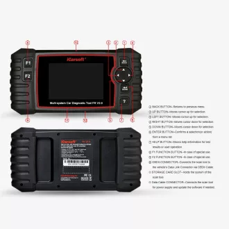 Diagnosztika iCarsoft FR V2.0 a Peugeot / Citroen / Renault / Dacia számára