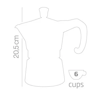 Forever Moka teáskanna Miss Moka Prestige Indukciós, 355 ml, 6 csészéhez, 645 g Forever Moka teáskanna Miss Moka Prestige Indukciós, 355 ml, 6 csészéhez, 645 g