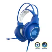 Energy Sistem Gaming Headphones ESG 2 Sonic, egy játék fejhallgató fehér LED világítással és a legendás Sonic the Hedgehog képével.