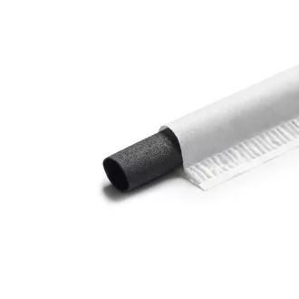 EURO STRAWS - Természetes ásványi szívószál Basic 6x230mm, szénfekete, 200db, egyenként csomagolva