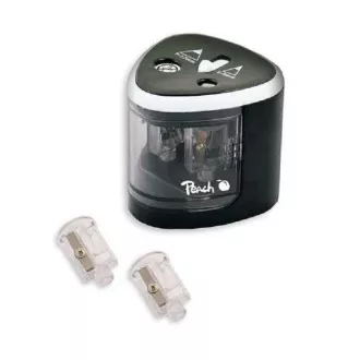 PEACH PO102 - elektromos ceruzahegyező, 4xAA, gyermekzár, fekete