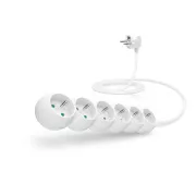 CONNECT IT hosszabbító kábel 230 V, 6 aljzat, 2 m, kapcsoló nélkül (fehér)
