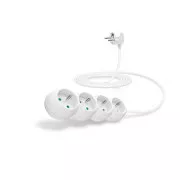 CONNECT IT hosszabbító kábel 230 V, 4 aljzat, 3 m, kapcsoló nélkül (fehér)