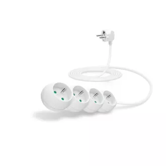 CONNECT IT hosszabbító kábel 230 V, 4 aljzat, 3 m, kapcsoló nélkül (fehér)