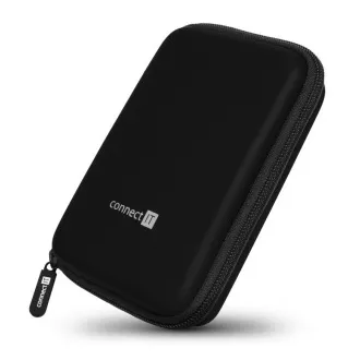 CONNECT IT HardShellProtect keményhéjú védőtok 2,5"-os merevlemezhez, fekete színben