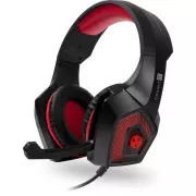 CONNECT IT BATTLE RNBW Ed. 2 játék headset mikrofonnal, USB, 3,5 mm-es csatlakozó, FEKETE és VÖRÖS