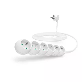 CONNECT IT hosszabbító kábel 230 V, 6 aljzat, 5 m, kapcsoló nélkül (fekete)