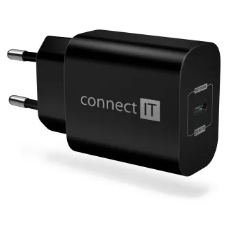 CONNECT IT Voyager2 töltőadapter 1×USB-C, 25W PD, FEKETE
