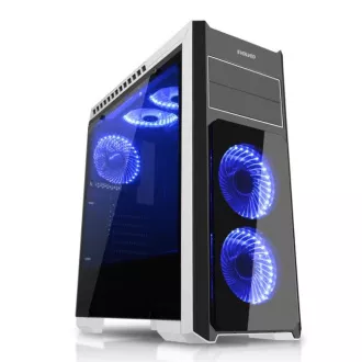 EVOLVEO Ray 4, teljes ATX midi toronyház, 5x 120mm, 2x USB2.0, 1x USB3.0, edzett üveg fekete kék kivitelben EVOLVEO Ray 4, teljes ATX midi toronyház, 5x 120mm, 2x USB2.0, 1x USB3.0, edzett üveg fekete kék kivitelben