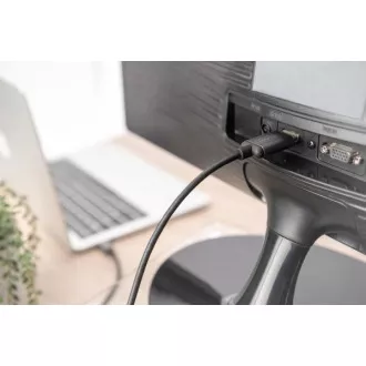 Digitus USB-C HDMI kábel adapter, 1,8 m 4K/30 Hz, fekete, fém borítással
