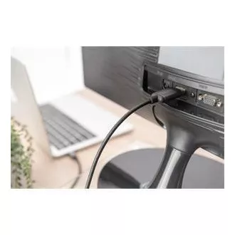 Digitus USB-C HDMI kábel adapter, 1,8 m 4K/30 Hz, fekete, fém borítással