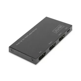 Digitus Ultra Thin HDMI elosztó, 1x2, 4K/60Hz HDR, HDCP 2.2, 18 Gbps, Micro USB tápellátás