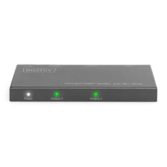 Digitus Ultra Thin HDMI elosztó, 1x2, 4K/60Hz HDR, HDCP 2.2, 18 Gbps, Micro USB tápellátás