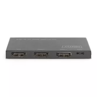Digitus Ultra Thin HDMI elosztó, 1x2, 4K/60Hz HDR, HDCP 2.2, 18 Gbps, Micro USB tápellátás