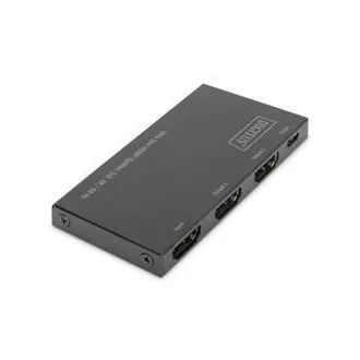 Digitus Ultra Thin HDMI elosztó, 1x2, 4K/60Hz HDR, HDCP 2.2, 18 Gbps, Micro USB tápellátás
