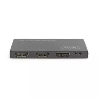 Digitus Ultra Thin HDMI elosztó, 1x2, 4K/60Hz HDR, HDCP 2.2, 18 Gbps, Micro USB tápellátás