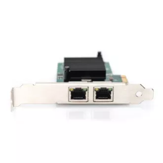 Digitus Gigabit Ethernet PCI Express kártya, kétportos 32 bites alacsony profilú tartó, Intel lapkakészlet