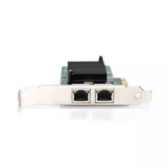 Digitus Gigabit Ethernet PCI Express kártya, kétportos 32 bites alacsony profilú tartó, Intel lapkakészlet