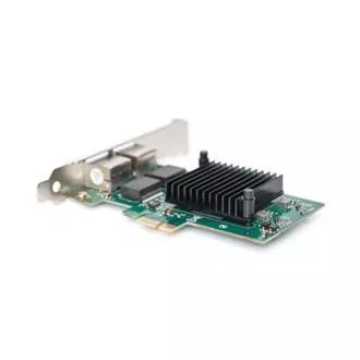 Digitus Gigabit Ethernet PCI Express kártya, kétportos 32 bites alacsony profilú tartó, Intel lapkakészlet