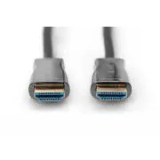 Digitus AOC HDMI HDMI hibrid szálas csatlakozókábel, A típus M/M, 15 m, UHD 4K@60 Hz, CE, arany, kék