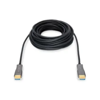 Digitus AOC HDMI HDMI hibrid szálas csatlakozókábel, A típus M/M, 15 m, UHD 4K@60 Hz, CE, arany, kék