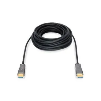 Digitus AOC HDMI HDMI hibrid szálas csatlakozókábel, A típus M/M, 15 m, UHD 4K@60 Hz, CE, arany, kék