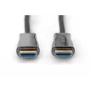 Digitus AOC HDMI csatlakozókábel hibrid üvegszállal, A típus M/M, 10 m, UHD 4K@60 Hz, CE, arany, kék
