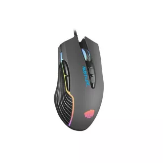 Fury Gaming Mouse Hustler, játék, 6400DPI, USB, optikai, vezetékes, RGB, 7 gomb, kábel hossza 1,6m, fekete