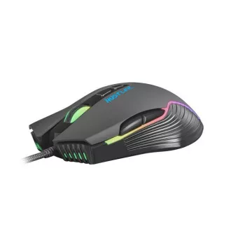 Fury Gaming Mouse Hustler, játék, 6400DPI, USB, optikai, vezetékes, RGB, 7 gomb, kábel hossza 1,6m, fekete