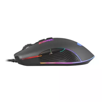 Fury Gaming Mouse Scrapper, játék, 6400DPI, USB, optikai, vezetékes, RGB, 7 gomb, kábel hossza 1,6m, fekete Fury Gaming Mouse Scrapper, játék, 6400DPI, USB, optikai, vezetékes, RGB, 7 gomb, kábel hossza 1,6m, fekete