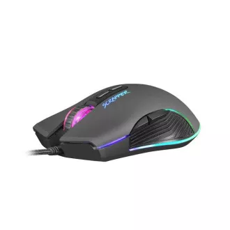 Fury Gaming Mouse Scrapper, játék, 6400DPI, USB, optikai, vezetékes, RGB, 7 gomb, kábel hossza 1,6m, fekete Fury Gaming Mouse Scrapper, játék, 6400DPI, USB, optikai, vezetékes, RGB, 7 gomb, kábel hossza 1,6m, fekete