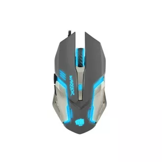 Fury Gaming Mouse Warrior, játék, 3200DPI, USB, optikai, vezetékes, RGB, 6 gomb, kábel hossza 1,5m, fekete
