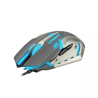 Fury Gaming Mouse Warrior, játék, 3200DPI, USB, optikai, vezetékes, RGB, 6 gomb, kábel hossza 1,5m, fekete