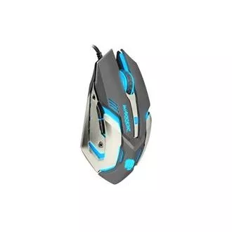 Fury Gaming Mouse Warrior, játék, 3200DPI, USB, optikai, vezetékes, RGB, 6 gomb, kábel hossza 1,5m, fekete