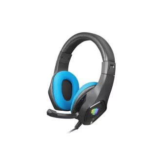 Fury Gaming Headset mikrofonnal Phantom, vezetékes, RGB, USB, 3.5mm-es jack csatlakozó, kábel hossza 2m, fekete Fury Gaming Headset mikrofonnal Phantom, vezetékes, RGB, USB, 3.5mm-es jack csatlakozó, kábel hossza 2m, fekete