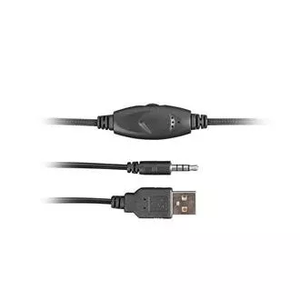 Fury Gaming Headset mikrofonnal Phantom, vezetékes, RGB, USB, 3.5mm-es jack csatlakozó, kábel hossza 2m, fekete Fury Gaming Headset mikrofonnal Phantom, vezetékes, RGB, USB, 3.5mm-es jack csatlakozó, kábel hossza 2m, fekete