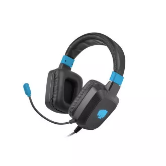 Fury Raptor játék headset mikrofonnal, vezetékes, RGB, USB, 3.5mm-es jack csatlakozó, kábel hossza 2m, fekete