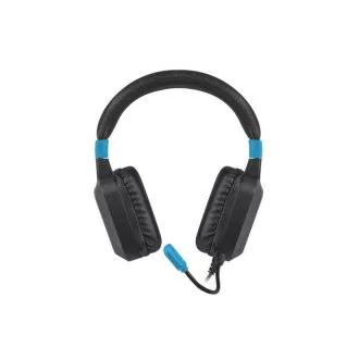 Fury Raptor játék headset mikrofonnal, vezetékes, RGB, USB, 3.5mm-es jack csatlakozó, kábel hossza 2m, fekete