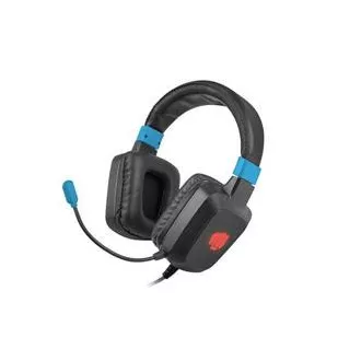 Fury Raptor játék headset mikrofonnal, vezetékes, RGB, USB, 3.5mm-es jack csatlakozó, kábel hossza 2m, fekete