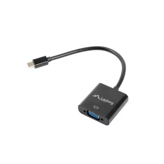 LANBERG HDMI (M) - VGA (F) adapter   Minijack 3,5 mm-es (F) kábel 20cm