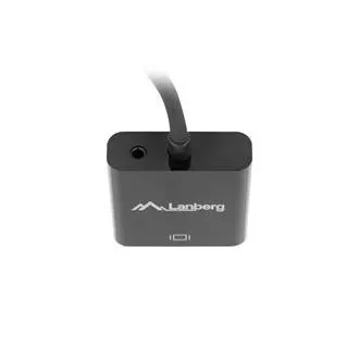 LANBERG HDMI (M) - VGA (F) adapter   Minijack 3,5 mm-es (F) kábel 20cm