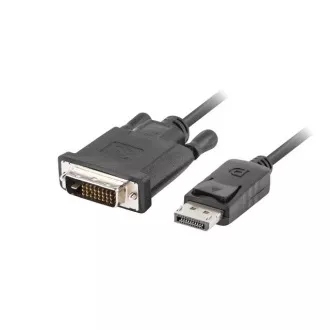 LANBERG DisplayPort 1.2 - DVI-D csatlakozókábel (24 1), M/M, hossza 1,8 m, dual link, fekete LANBERG DisplayPort 1.2 - DVI-D csatlakozókábel (24 1), M/M, hossza 1,8 m, dual link, fekete